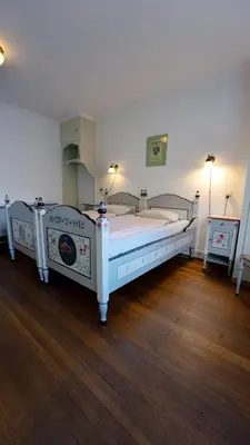 Ein Bett oder Betten in einem Zimmer der Unterkunft Leissigen Youth Hostel