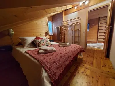 Ein Bett oder Betten in einem Zimmer der Unterkunft Gîte du Prilet