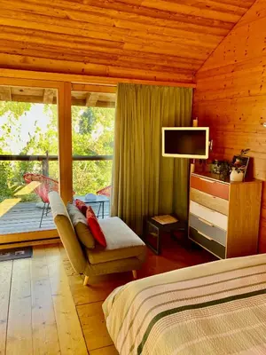 Ein Bett oder Betten in einem Zimmer der Unterkunft Studio Raccard Cendré