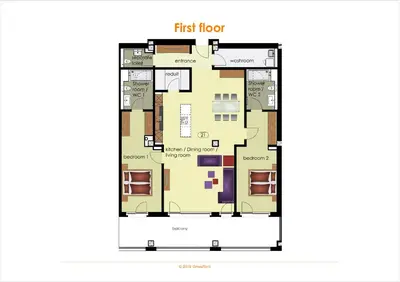 Grundriss der Unterkunft Apartment JungfrauCenter Schynige Platte - GRIWA RENT AG