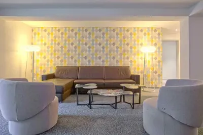 Ein Sitzbereich in der Unterkunft Apartment JungfrauCenter Bällenhöchst - GRIWA RENT AG