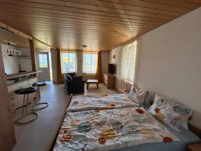 Ein Bett oder Betten in einem Zimmer der Unterkunft Haus am See II