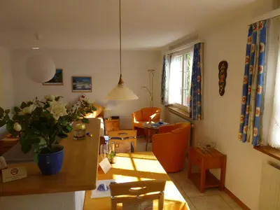 Ein Sitzbereich in der Unterkunft Haus Abendberg
