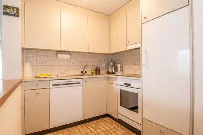 Küche/Küchenzeile in der Unterkunft Ferienwohnung Schlegeli