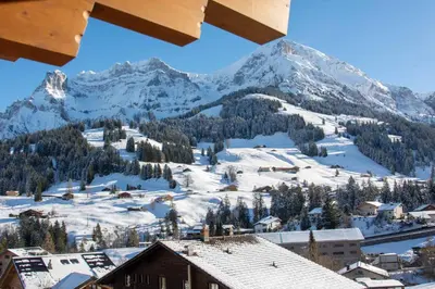 Ein allgemeiner Bergblick oder ein Berglick von der Ferienwohnung aus