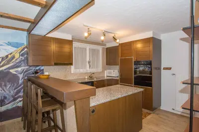 Küche/Küchenzeile in der Unterkunft Ferienwohnung Kurhaus