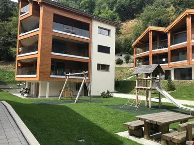 Ein Kinderspielbereich in der Unterkunft Bergquell Haus E
