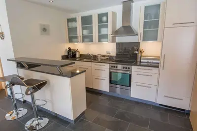 Küche/Küchenzeile in der Unterkunft Ferienwohnung Schützenrain