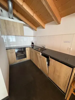 Küche/Küchenzeile in der Unterkunft Chemihüttli Apartments Axalp