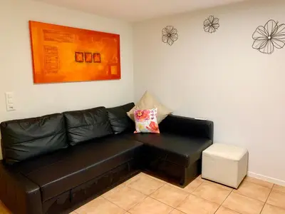 Ein Sitzbereich in der Unterkunft Amazing Apartment EIGER Grindelwald