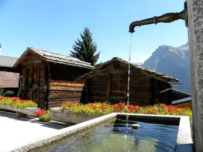 Ein allgemeiner Bergblick oder ein Berglick von des Ferienhauses aus
