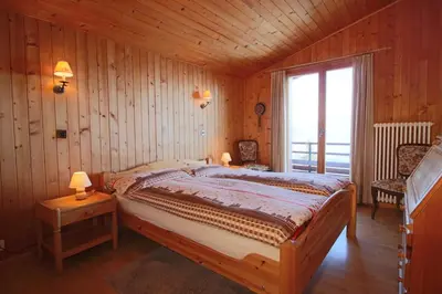Ein Bett oder Betten in einem Zimmer der Unterkunft Pension Les Audannes
