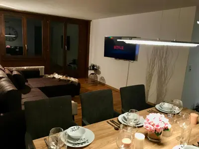 Ein Sitzbereich in der Unterkunft Breathtaking Waterfall Apartment