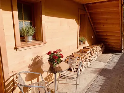 Ein Balkon oder eine Terrasse in der Unterkunft Chalet Butterfly