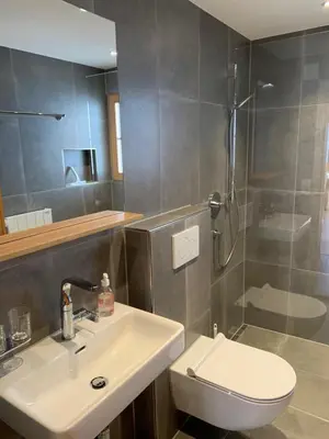 Ein Badezimmer in der Unterkunft Chalet Butterfly