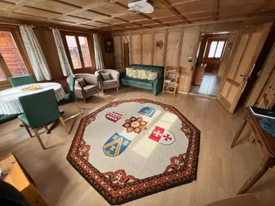 Ein Sitzbereich in der Unterkunft Apartment Astrid