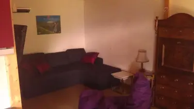 Ein Sitzbereich in der Unterkunft Ferienwohnung Käch