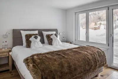 Ein Bett oder Betten in einem Zimmer der Unterkunft Haus Andy