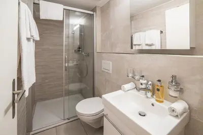 Ein Badezimmer in der Unterkunft Haus Andy