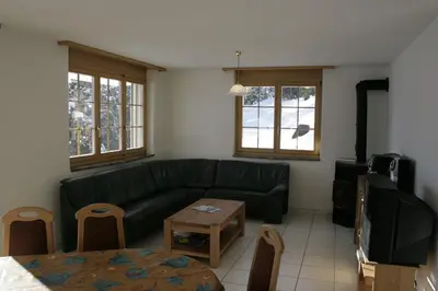 Ein Sitzbereich in der Unterkunft Residence Selika