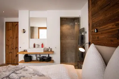 Küche/Küchenzeile in der Unterkunft Boutique Lodge Spycher
