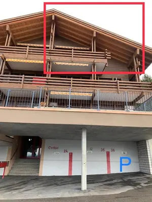 Ein Balkon oder eine Terrasse in der Unterkunft Chalet Orchis