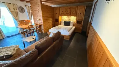 Ein Bett oder Betten in einem Zimmer der Unterkunft De Blockhut