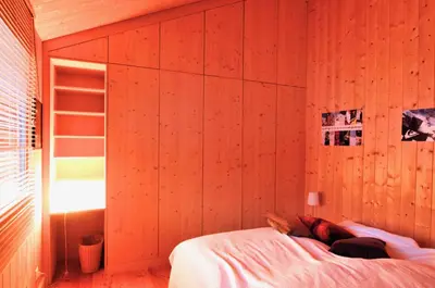 Ein Bett oder Betten in einem Zimmer der Unterkunft Chalet E Toue