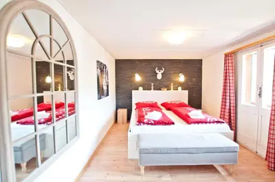 Ein Bett oder Betten in einem Zimmer der Unterkunft 2BR apartment close to ski area and Jungfrau train