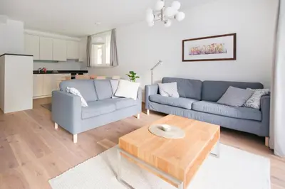 Ein Sitzbereich in der Unterkunft Apartment Topas