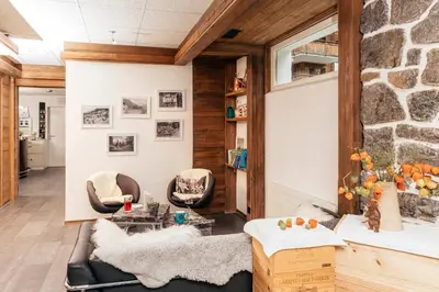 Ein Sitzbereich in der Unterkunft Alpenkräuter Hotel Bären