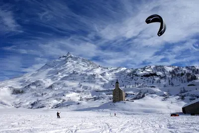 Hotel Simplon-Blick im Winter