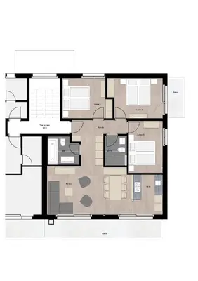 Grundriss der Unterkunft Amor Lodge