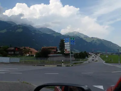 Ein allgemeiner Bergblick oder ein Berglick von der Ferienwohnung aus