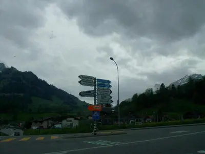 Ein allgemeiner Bergblick oder ein Berglick von der Ferienwohnung aus