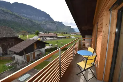 Ein allgemeiner Bergblick oder ein Berglick von der Ferienwohnung aus