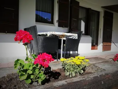 Ein Garten an der Unterkunft Apartmenthaus Sunshine