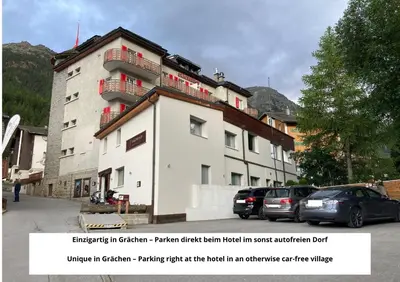 Ein allgemeiner Bergblick oder ein Berglick von des Hotels aus
