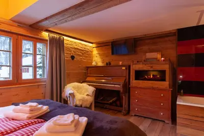Ein Bett oder Betten in einem Zimmer der Unterkunft Chalet Schuler