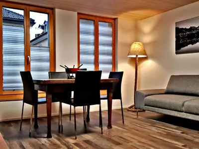 Ein Sitzbereich in der Unterkunft Churchstreet appartements