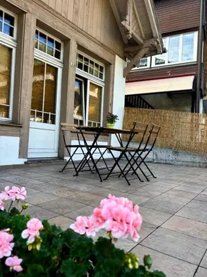 Ein Patio oder anderer Außenbereich in der Unterkunft Chalet Rosa B&B