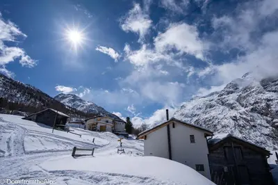 Haus Zer Trächu im Winter