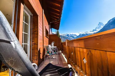 Ein allgemeiner Bergblick oder ein Berglick von der Ferienwohnung aus