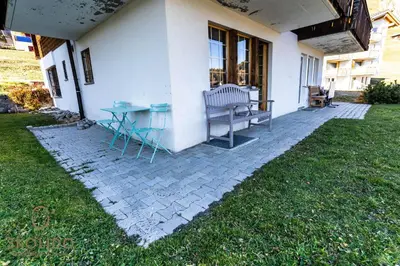 Ein Garten an der Unterkunft 2-Zimmerwohnung an zentraler Lage/Ski-in, Ski-out