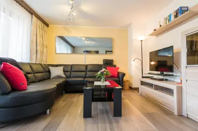 Ein Sitzbereich in der Unterkunft Haus Adora