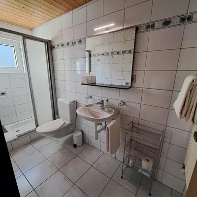 Ein Badezimmer in der Unterkunft B&B Chalet Rustica Inden, Leukerbad