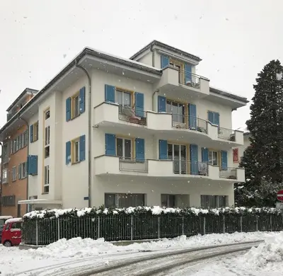 Das Gebäude in dem sich die Ferienwohnung befindet