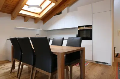 Küche/Küchenzeile in der Unterkunft Bolero 4.5 Dachzimmerwohnung