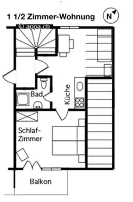 Grundriss der Unterkunft Oeystrasse 10a