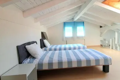 Ein Bett oder Betten in einem Zimmer der Unterkunft privates Ferienhaus Lungern see-you